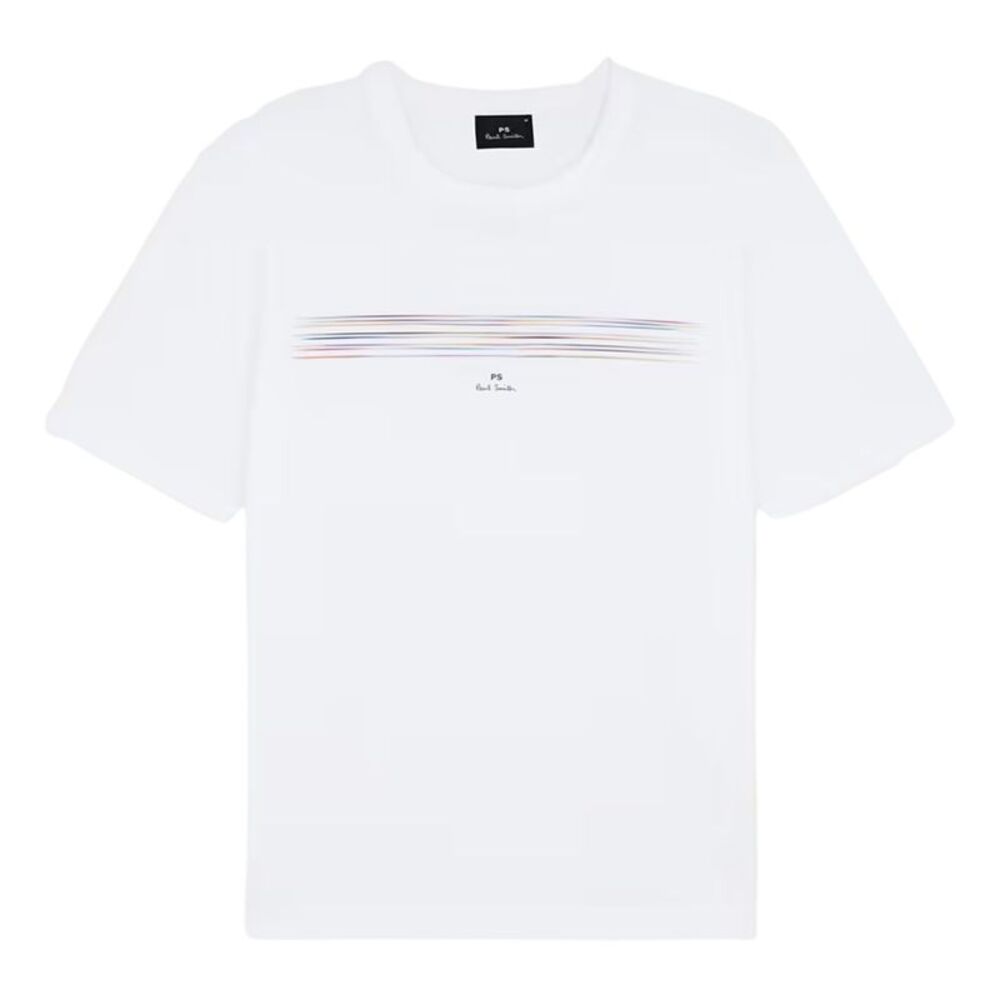 Paul Smith Mens Pinstripe T-Shirt / White